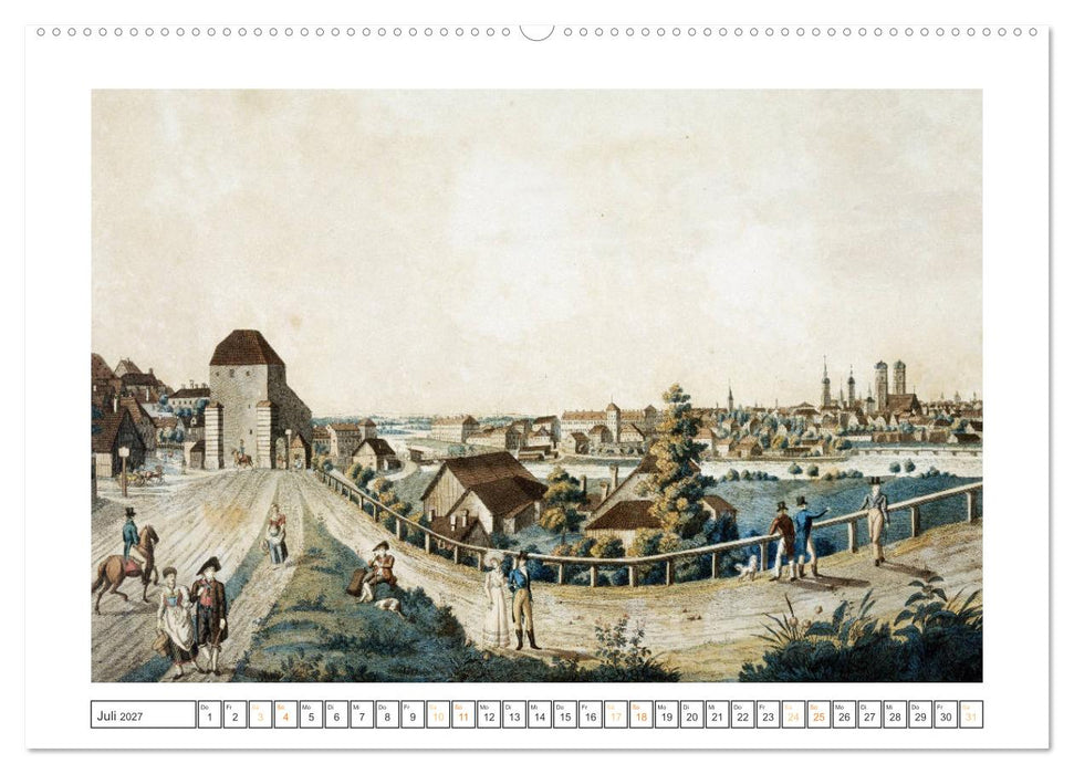 München: In alten Stichen und Zeichnungen (CALVENDO Premium Wandkalender 2027)