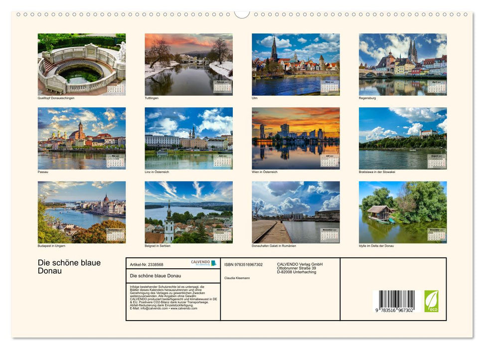 Die schöne blaue Donau (CALVENDO Premium Wandkalender 2027)