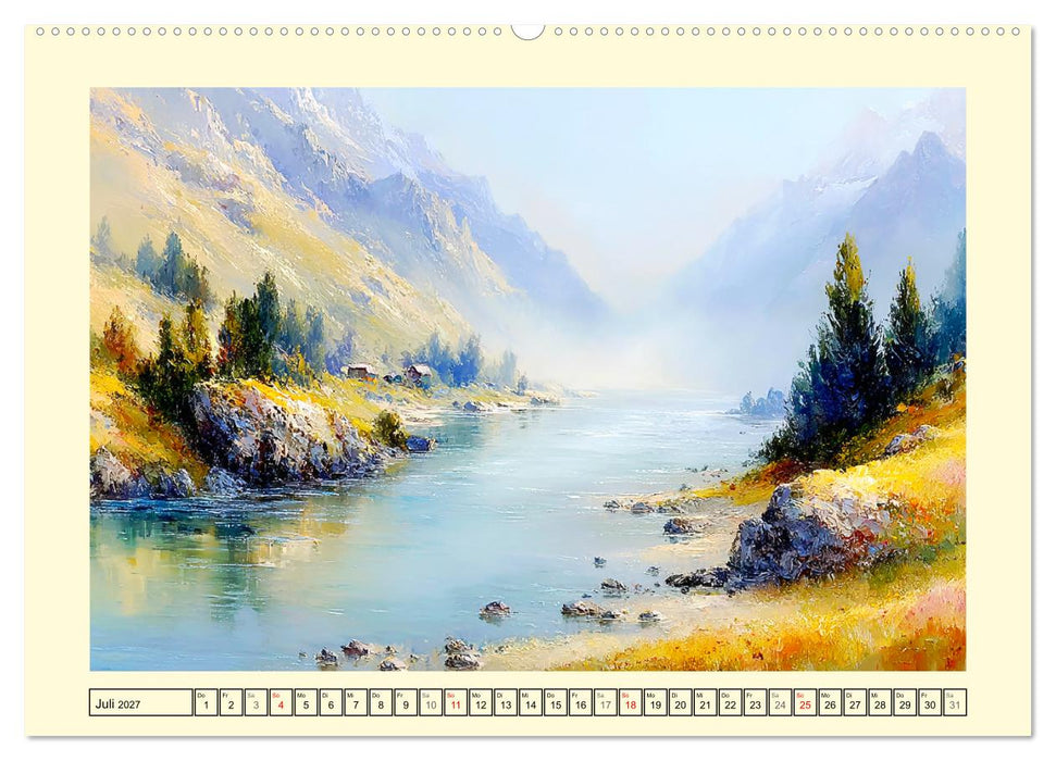 Reise durch die Schweiz. Malerische Einblicke in Stadt und Land (CALVENDO Premium Wandkalender 2027)