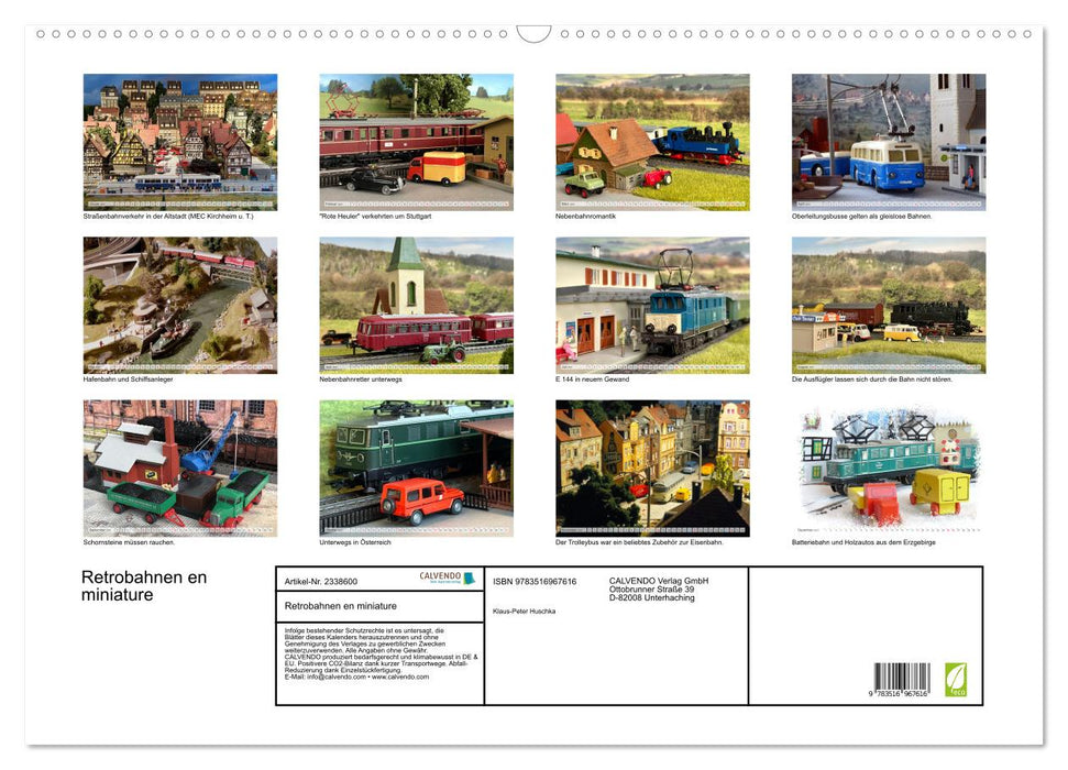 Retrobahnen en miniature (CALVENDO Wandkalender 2027)