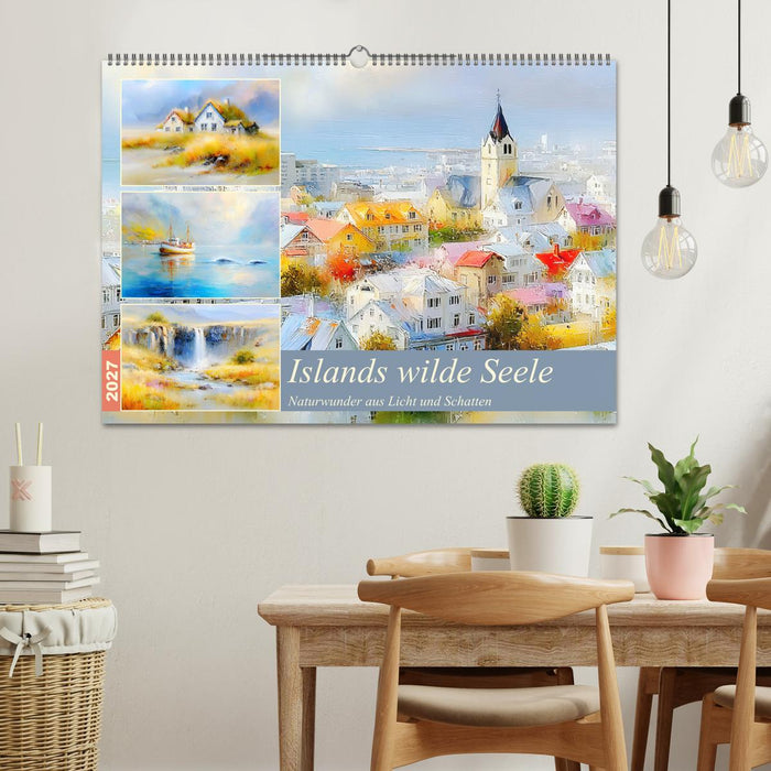 Islands wilde Seele. Naturwunder aus Licht und Schatten (CALVENDO Wandkalender 2027)