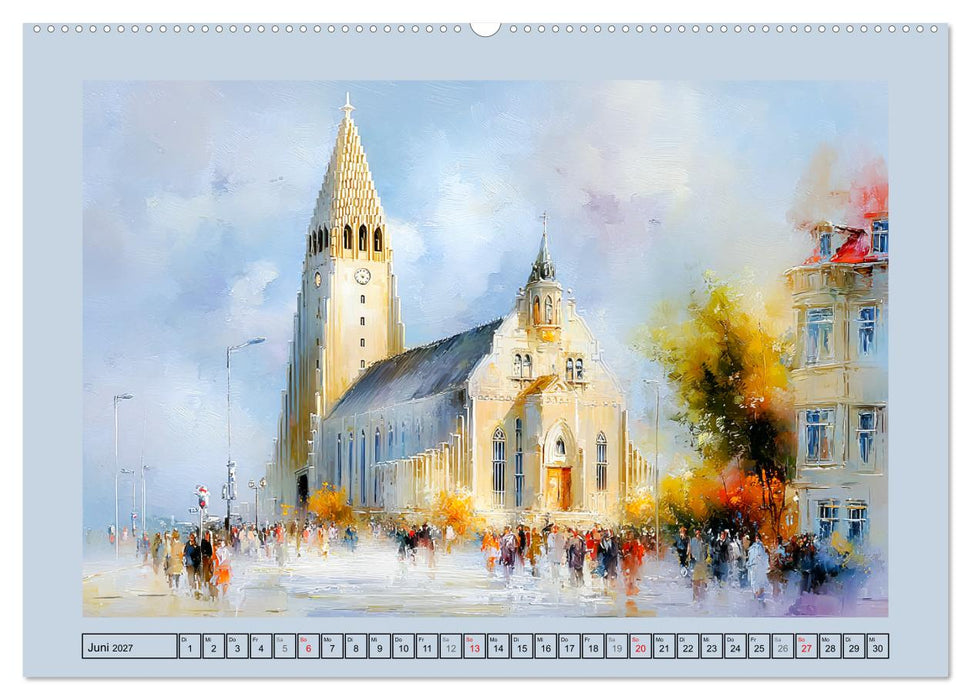 Islands wilde Seele. Naturwunder aus Licht und Schatten (CALVENDO Wandkalender 2027)