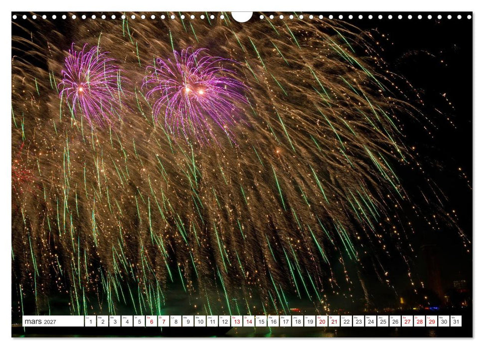 Feux d'Artifice - Miracles dans le ciel (CALVENDO Calendrier mensuel 2027)