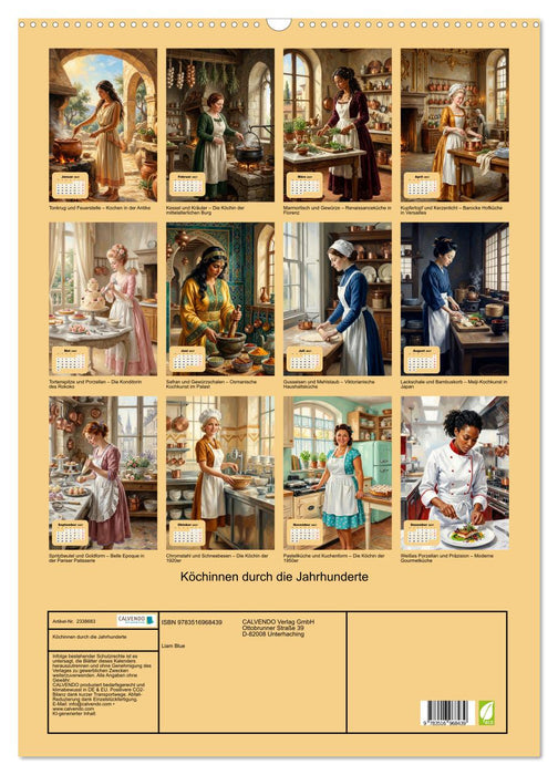 Köchinnen durch die Jahrhunderte (CALVENDO Wandkalender 2027)