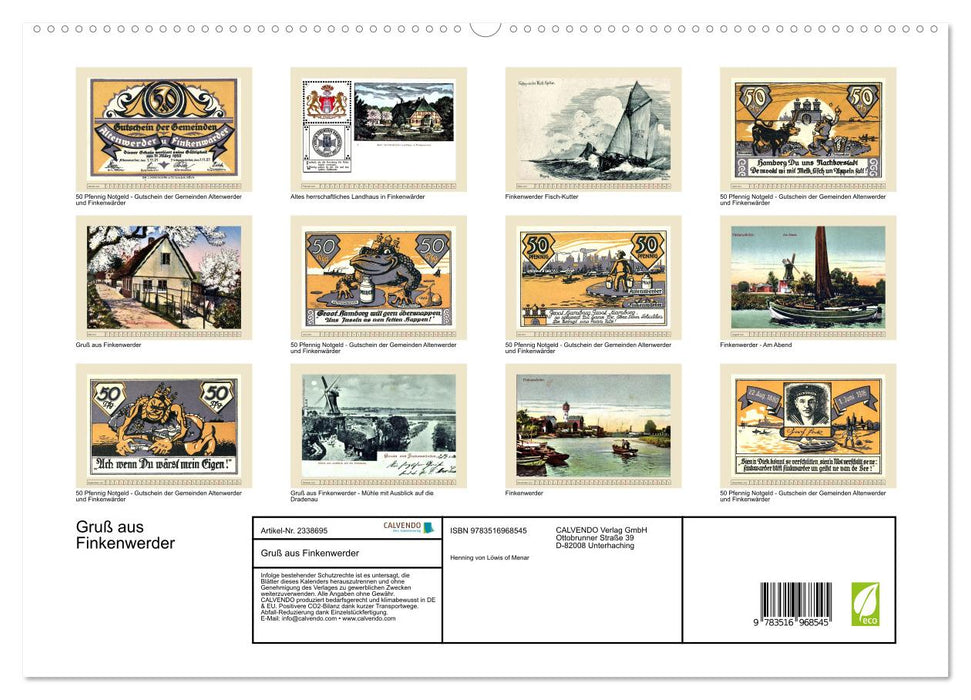 Gruß aus Finkenwerder (CALVENDO Premium Wandkalender 2027)