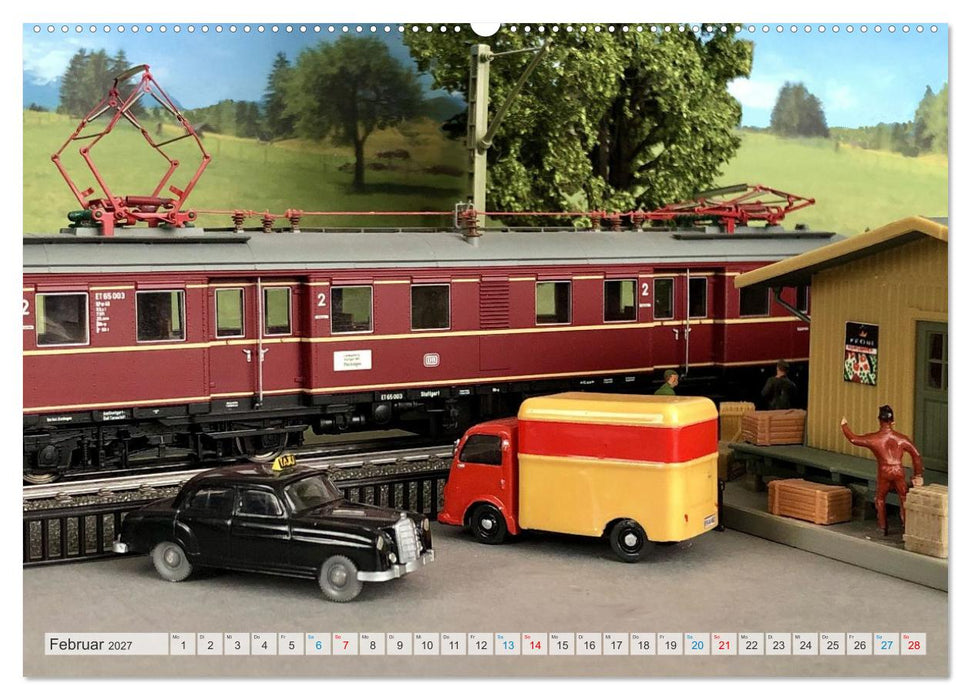 Retrobahnen en miniature (CALVENDO Premium Wandkalender 2027)