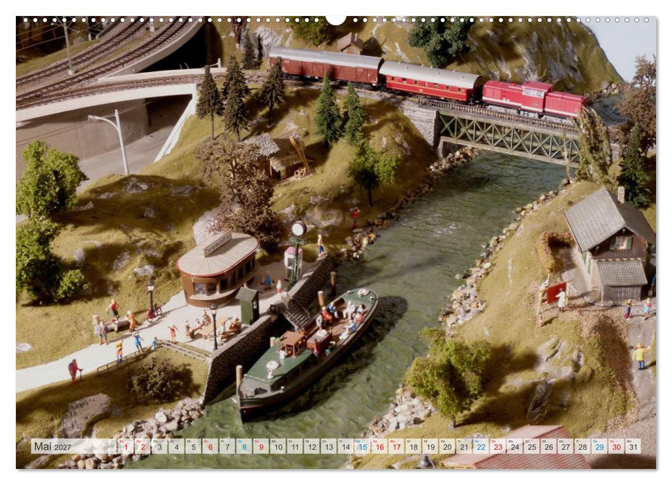 Retrobahnen en miniature (CALVENDO Premium Wandkalender 2027)