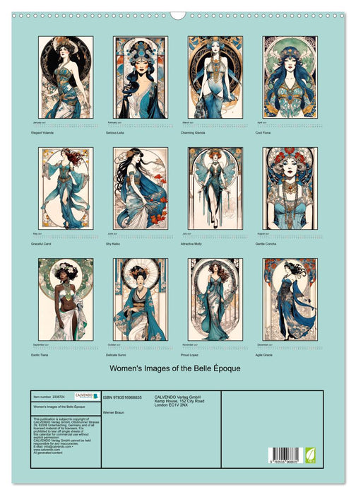 Women's Images of the Belle Époque (CALVENDO Monthly Calendar 2027)