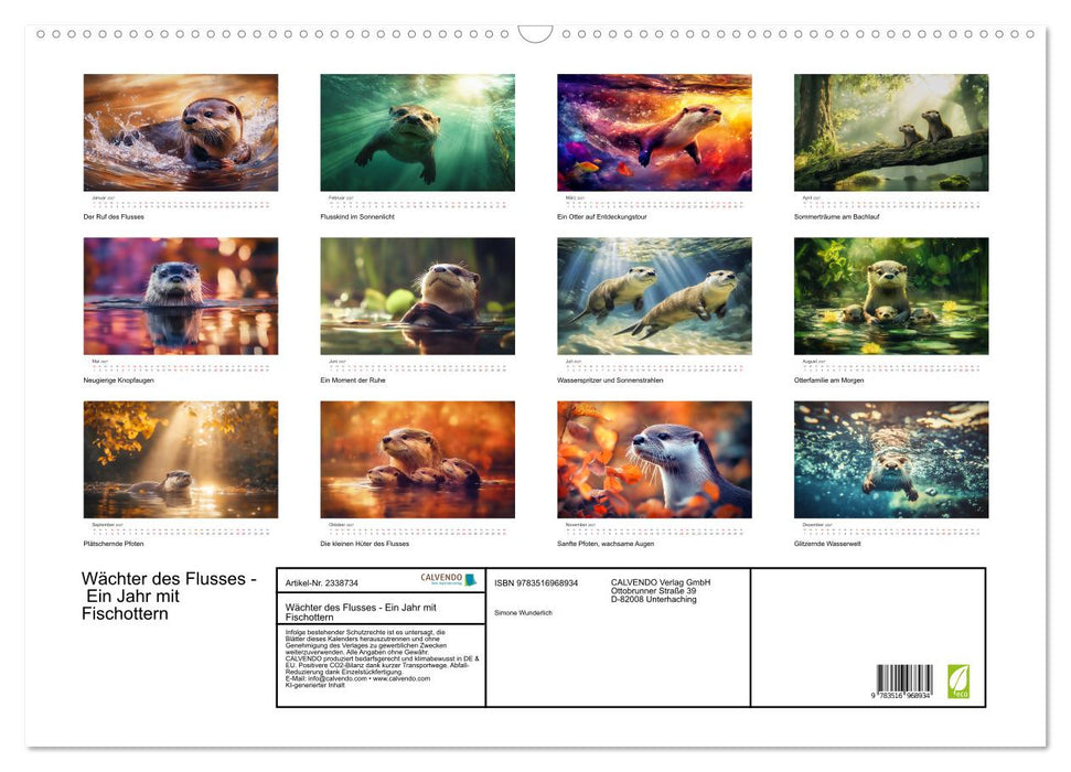 Wächter des Flusses - Ein Jahr mit Fischottern (CALVENDO Wandkalender 2027)