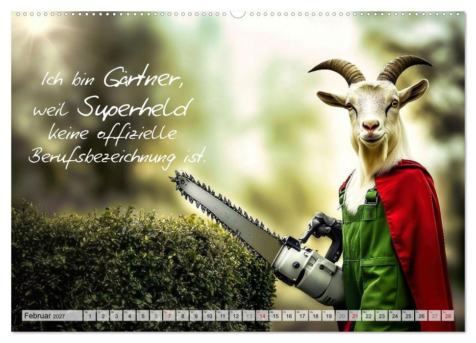 Den Bock zum Gärtner gemacht (CALVENDO Premium Wandkalender 2027)