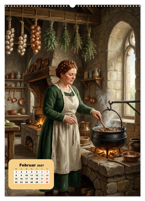 Köchinnen durch die Jahrhunderte (CALVENDO Premium Wandkalender 2027)