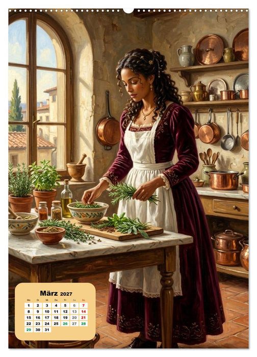 Köchinnen durch die Jahrhunderte (CALVENDO Premium Wandkalender 2027)