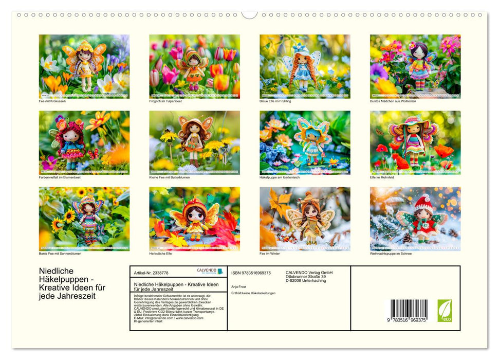 Niedliche Häkelpuppen - Kreative Ideen für jede Jahreszeit (CALVENDO Premium Wandkalender 2027)