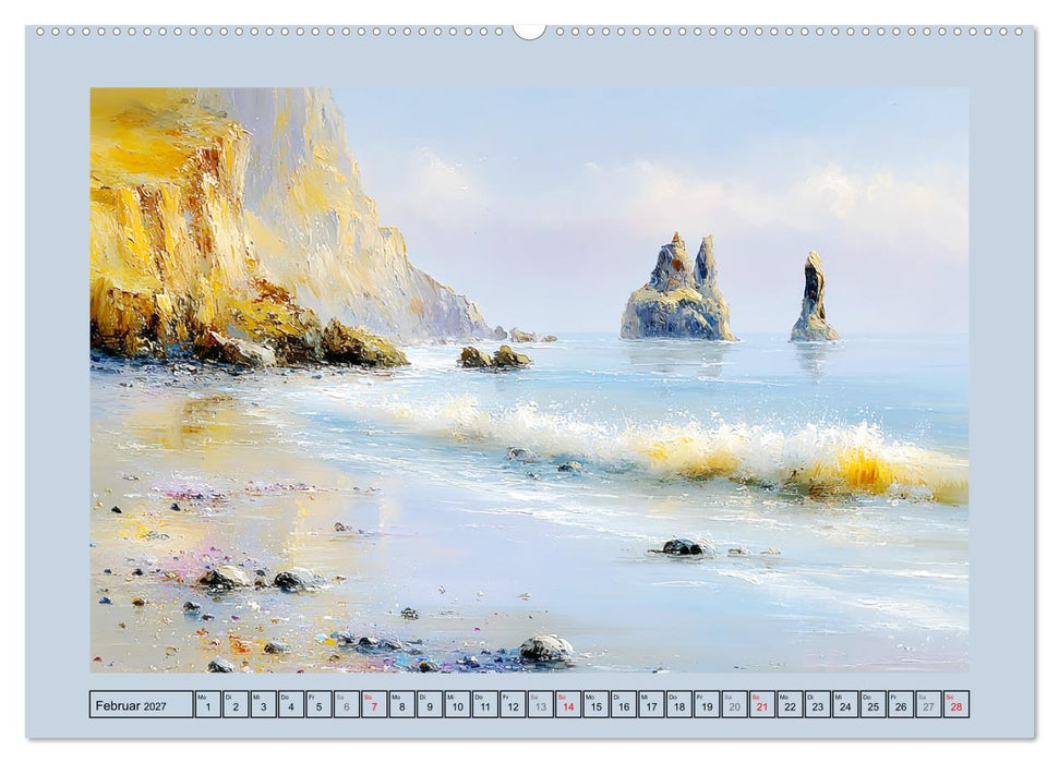 Islands wilde Seele. Naturwunder aus Licht und Schatten (CALVENDO Premium Wandkalender 2027)