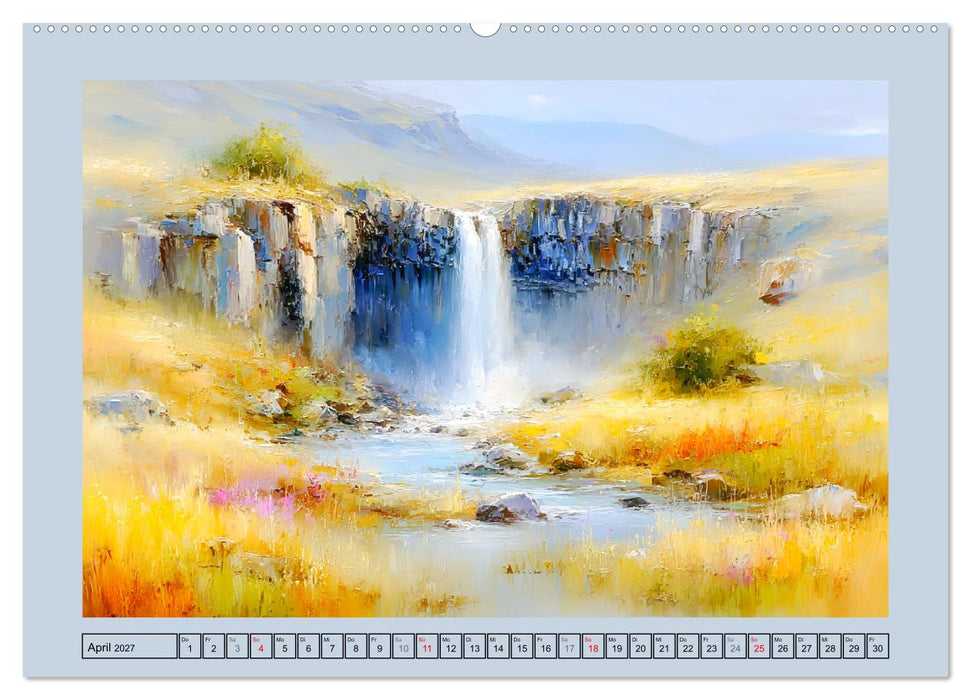 Islands wilde Seele. Naturwunder aus Licht und Schatten (CALVENDO Premium Wandkalender 2027)
