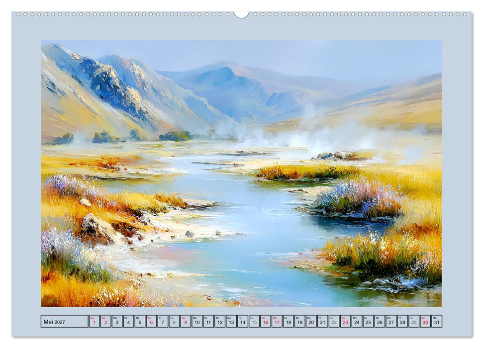 Islands wilde Seele. Naturwunder aus Licht und Schatten (CALVENDO Premium Wandkalender 2027)