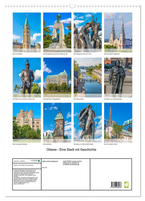 Ottawa - Eine Stadt mit Geschichte (CALVENDO Wandkalender 2027)