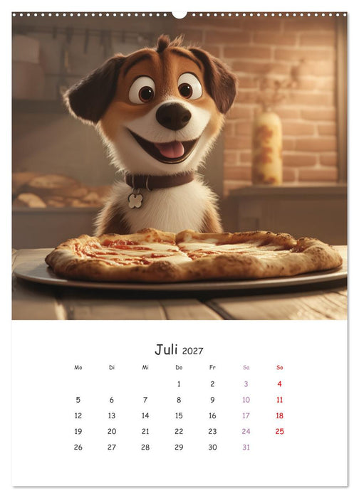 Fellnasen am Küchentisch - 12 KI-Motive mit Hunden (CALVENDO Premium Wandkalender 2027)