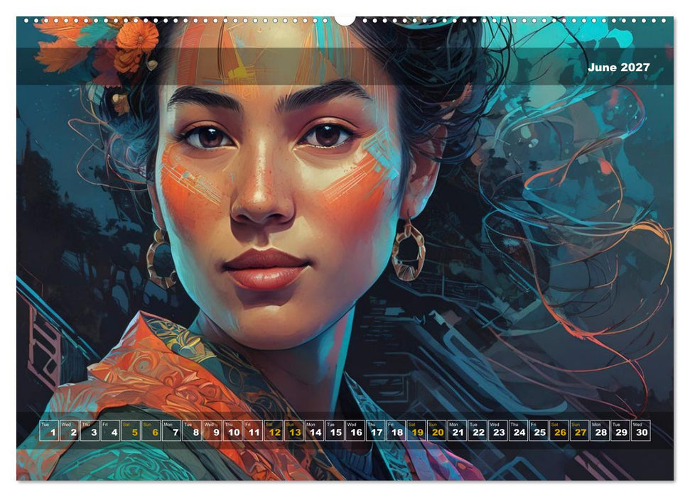 Yolanda's portraits, a graphic portfolio (CALVENDO Premium-Calendar 2027)