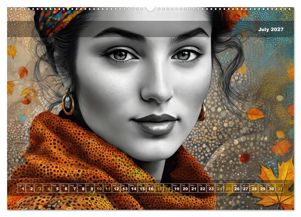 Yolanda's portraits, a graphic portfolio (CALVENDO Premium-Calendar 2027)