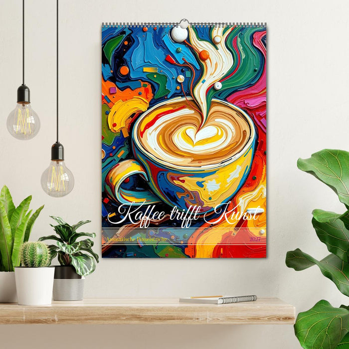 Kaffee trifft Kunst - Aromatische Pinselstriche (CALVENDO Wandkalender 2027)