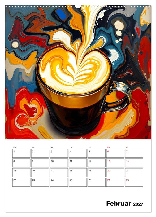 Kaffee trifft Kunst - Aromatische Pinselstriche (CALVENDO Wandkalender 2027)