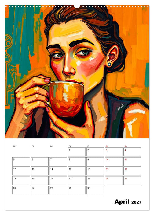 Kaffee trifft Kunst - Aromatische Pinselstriche (CALVENDO Wandkalender 2027)