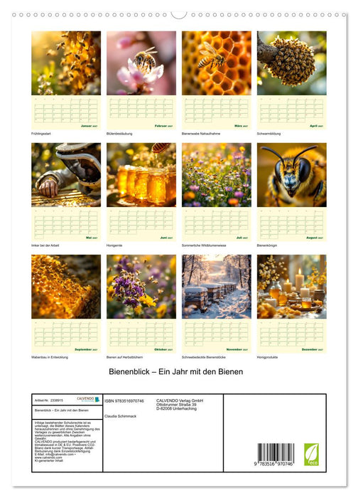 Bienenblick – Ein Jahr mit den Bienen (CALVENDO Premium Wandkalender 2027)