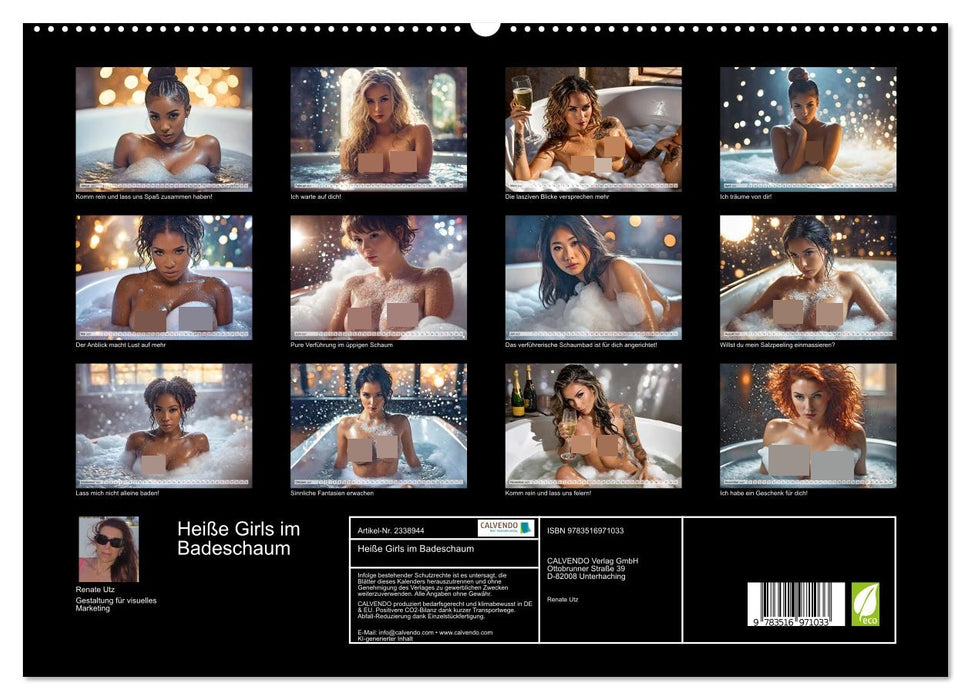 Heiße Girls im Badeschaum (CALVENDO Premium Wandkalender 2027)