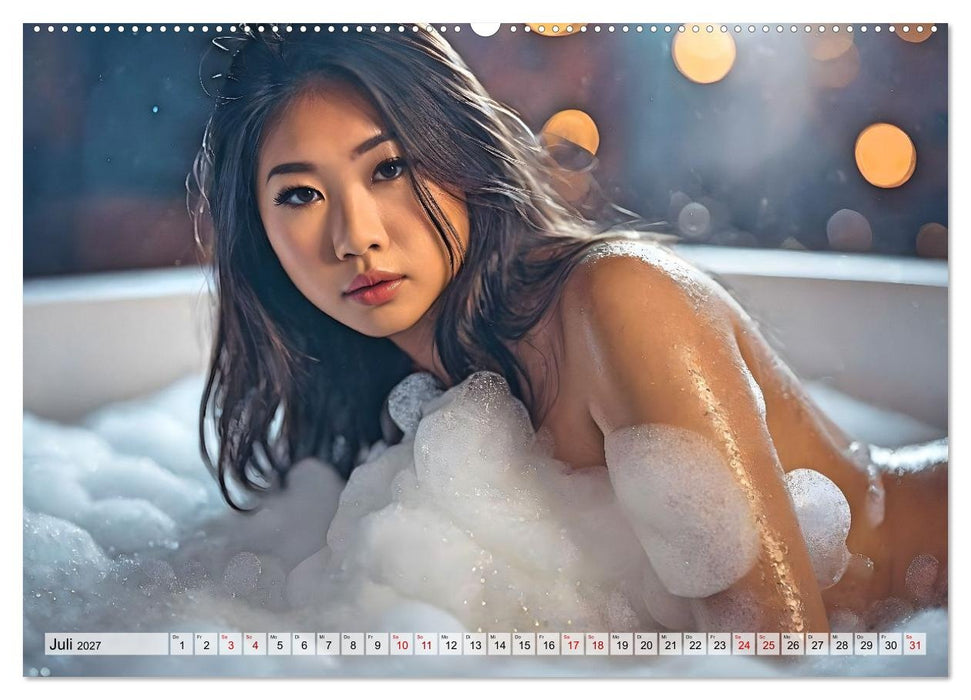 Heiße Girls im Badeschaum (CALVENDO Premium Wandkalender 2027)
