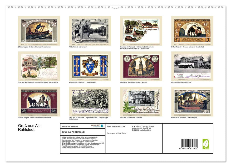 Gruß aus Alt-Rahlstedt (CALVENDO Premium Wandkalender 2027)
