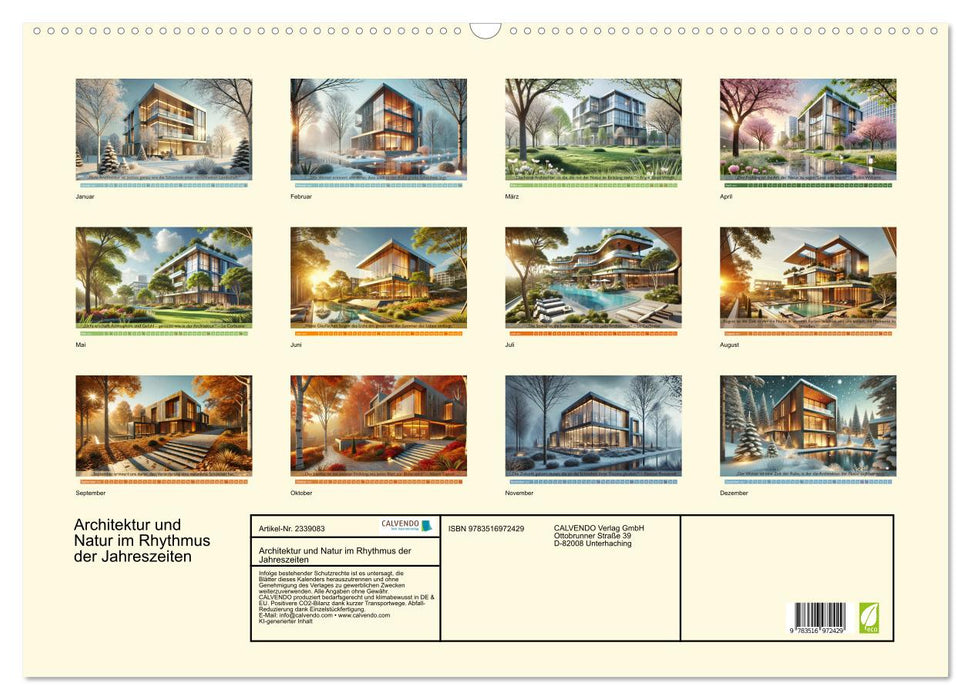 Architektur und Natur im Rhythmus der Jahreszeiten (CALVENDO Wandkalender 2027)