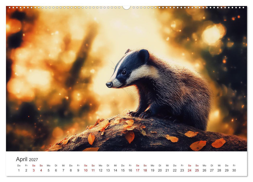 Stur, stark, sympathisch - Der Dachs - Kalender (CALVENDO Wandkalender 2027)