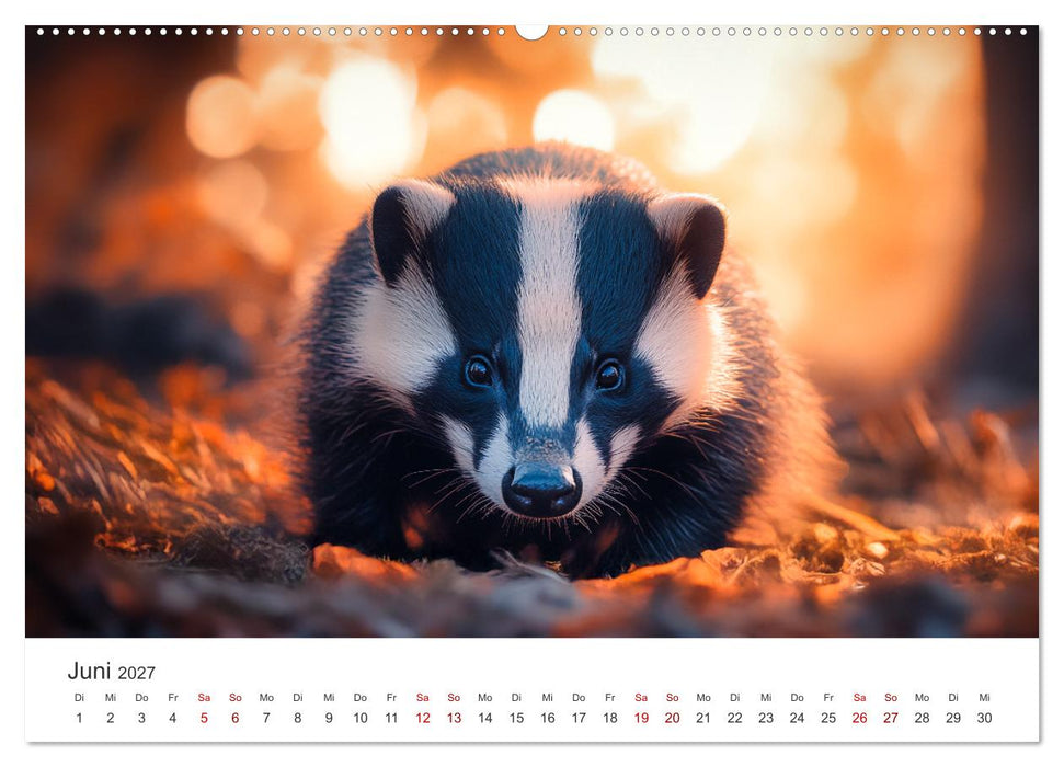 Stur, stark, sympathisch - Der Dachs - Kalender (CALVENDO Wandkalender 2027)