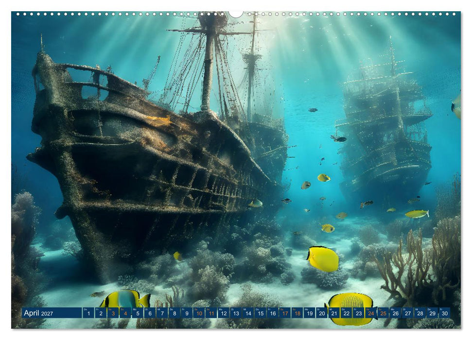 Unterwasserwelt der Wracks 2027 (CALVENDO Premium Wandkalender 2027)