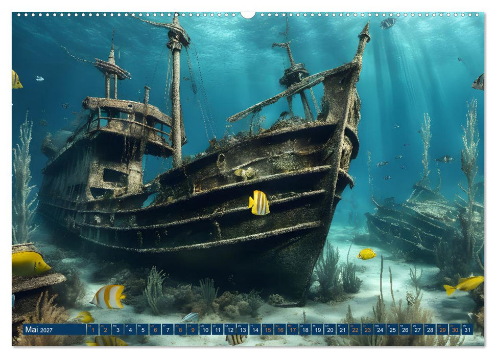 Unterwasserwelt der Wracks 2027 (CALVENDO Premium Wandkalender 2027)
