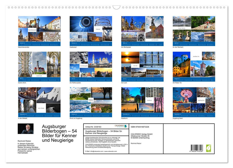 Augsburger Bilderbogen – 54 Bilder für Kenner und Neugierige (CALVENDO Wandkalender 2027)