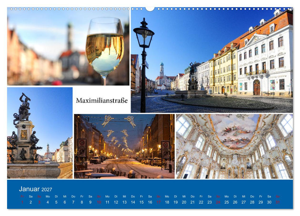 Augsburger Bilderbogen – 54 Bilder für Kenner und Neugierige (CALVENDO Wandkalender 2027)