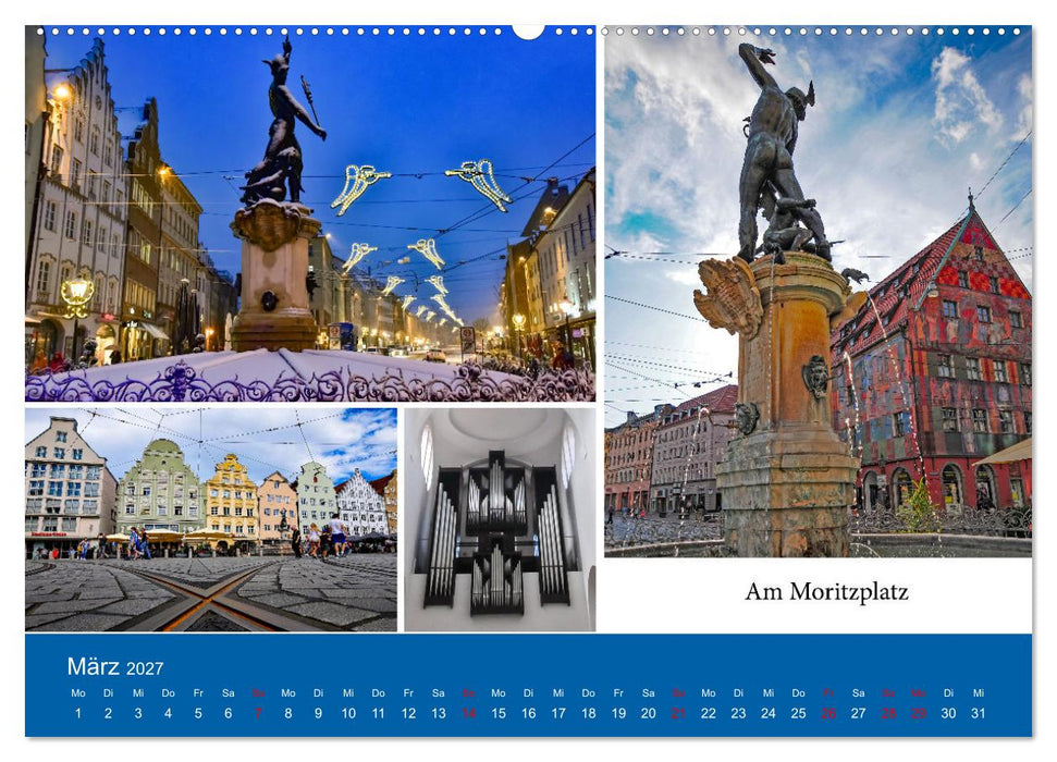Augsburger Bilderbogen – 54 Bilder für Kenner und Neugierige (CALVENDO Wandkalender 2027)