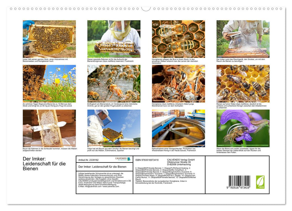 Der Imker: Leidenschaft für die Bienen (CALVENDO Premium Wandkalender 2027)