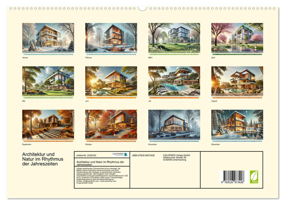 Architektur und Natur im Rhythmus der Jahreszeiten (CALVENDO Premium Wandkalender 2027)