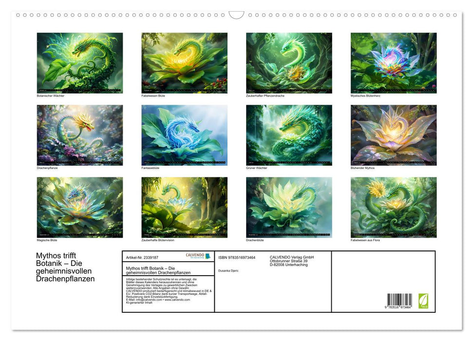 Mythos trifft Botanik – Die geheimnisvollen Drachenpflanzen (CALVENDO Wandkalender 2027)