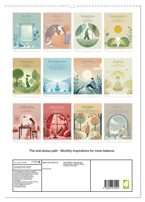 The anti-stress path - Monthly inspirations for more balance (CALVENDO Premium-Calendar 2027)
