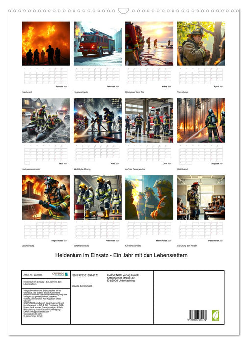 Heldentum im Einsatz - Ein Jahr mit den Lebensrettern (CALVENDO Wandkalender 2027)