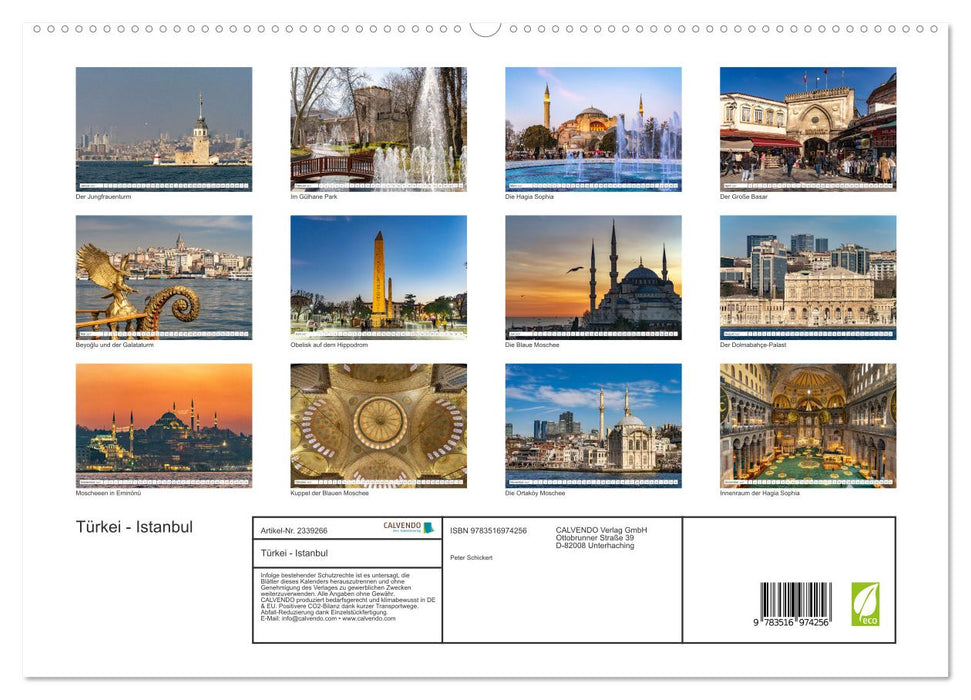 Türkei - Istanbul (CALVENDO Premium Wandkalender 2027)