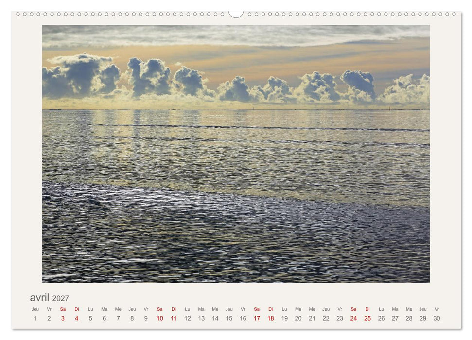 La mer sous le ciel (CALVENDO Calendrier mensuel 2027)
