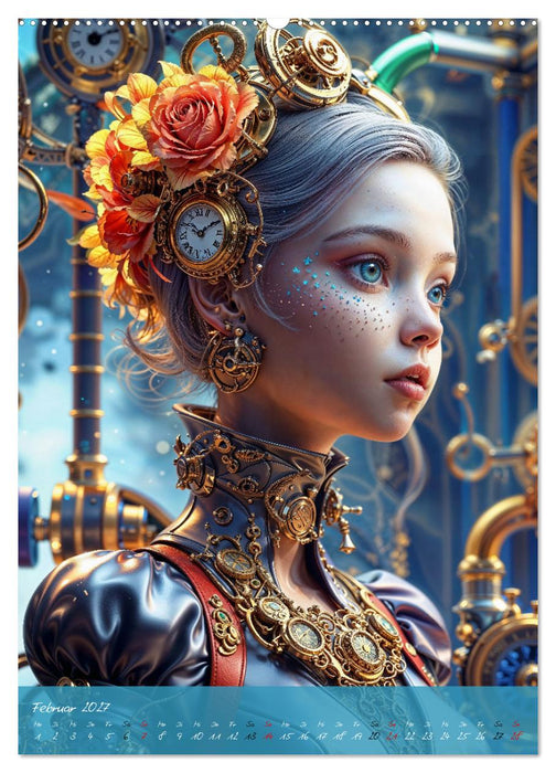 Fantasie-Königinnen des Steampunk - Digitale Kunst (CALVENDO Wandkalender 2027)
