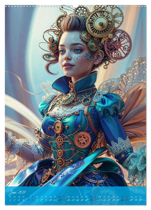 Fantasie-Königinnen des Steampunk - Digitale Kunst (CALVENDO Wandkalender 2027)