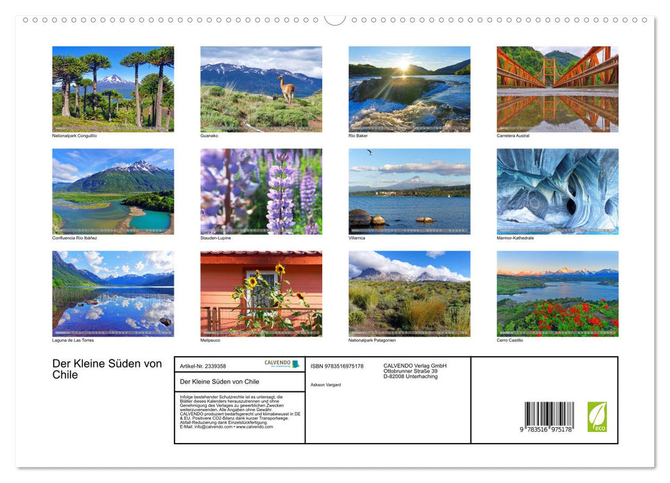 Der Kleine Süden von Chile (CALVENDO Premium Wandkalender 2027)