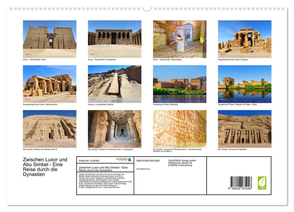 Zwischen Luxor und Abu Simbel - Eine Reise durch die Dynastien (CALVENDO Premium Wandkalender 2027)